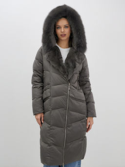 Двубортное пальто зимнее утепленное с мехомБренд: Visdeer  фото 6