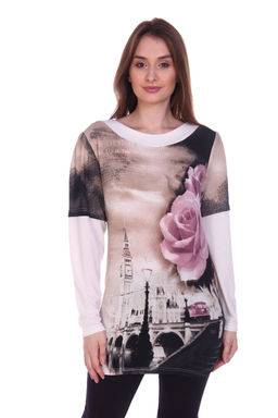 249 Туника "Сиреневая роза"