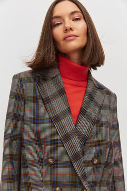 Двубортный пиджак в клетку - TO BE ONE фото 2