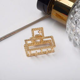 Цена за 6 шт. Крабик для волос «Эмма», прямой, 2.5 см, золото