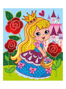 Набор для творчества. Аппликация фольгой "Принцесса" размер 138х165 мм (конверт, 6 цв)