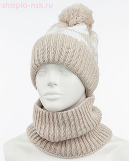 Q 201 D 201 Комплект флис (колпак+снуд) (52-54)