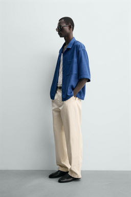 CAMISA BOXY FIT ESTRUCTURA / Azul?n - Zara фото 4