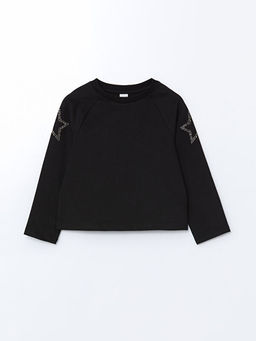 Bisiklet Yaka Ta? Bask?l? K?z ?ocuk Ti??rt