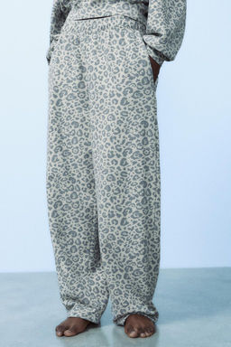 WASHED-EFFECT ANIMAL PRINT TROUSERS - Zara фото 2