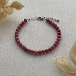 Браслет из Родонита 18 см + - Радуга самоцветов фото 5