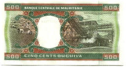 Банкнота 500 угия 2002 года Мавритания