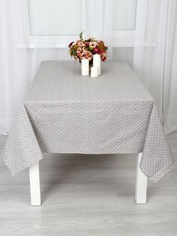 Скатерть из рогожки Ромбы серые 120х150 - Амавес-текстиль фото 4