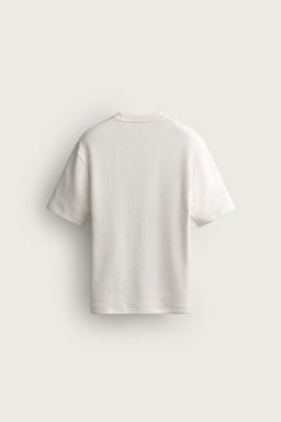CAMISETA REGULAR FIT SEERSUCKER / Blanco roto - Zara фото 8