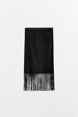 SKIRT WITH FRINGED STRAPS - Zara фото 11
