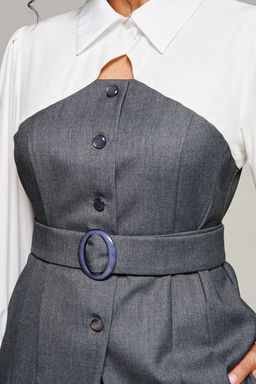 Костюм Beautiful Free 6377-Р белый/серый - Beautiful&free фото 4