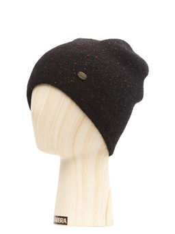 Шапка жен. шерсть+мох+мет LB-N88029 black/red