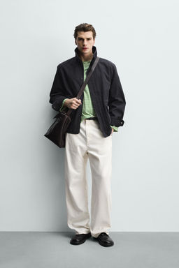 PARKA REGULAR FIT ALGOD?N / Marino oscuro