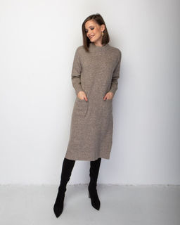 Платье из пуха яка 13094 серое