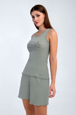 Арт. 9156/4 Пижама с шортами 42-50 (5 шт) Цвет:верх-полынь,низ-полынь - Калинка фото 19