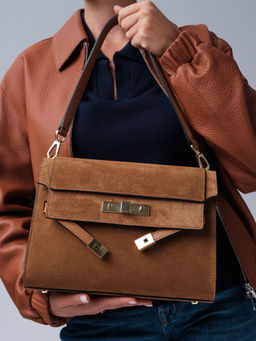 Замшевая сумка Rachel DBR 31361 cветло-коричневый  фото 3