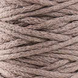 Шнур для вязания "Пухлый" 100% хлопок ширина 5мм 100м (т.-бежевый)