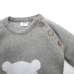 Комбинезон вязаный Крошка Я Мишка рост 68-74 см, цвет серый  фото 3