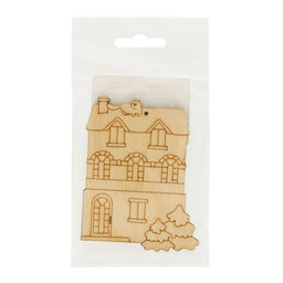 Заготовка для декорирования Mr. Carving ВД-1263 Подвеска Домик фанера 0.3 см 01 Домик 4.5*9  фото 5