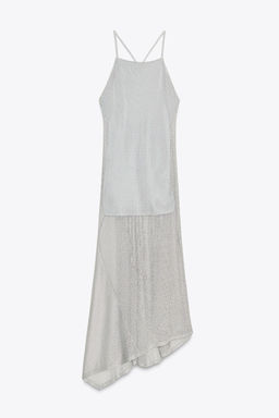METALLIC THREAD MIDI DRESS - Zara фото 18