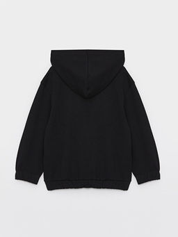 Kap??onlu Bask?l? Uzun Kollu K?z ?ocuk Fermuarl? Sweatshirt - Waikiki фото 2