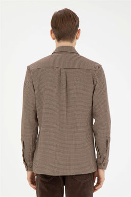 Мужская рубашка с длинным рукавом кокосового цвета - U.s. polo assn фото 5