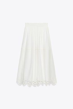 ZW COLLECTION EMBROIDERED LONG SKIRT - Zara фото 5