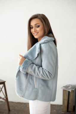 Дублёнка женская демисезонная 22560 (бежевый) - Kankan фото 10