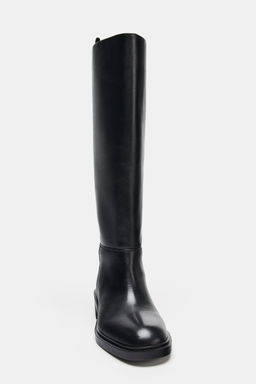 LEATHER RIDING BOOT - Zara фото 3