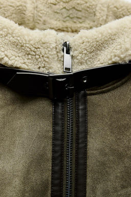 CONTRAST HOODED DOUBLE-FACED JACKET ZW COLLECTION - Zara фото 7