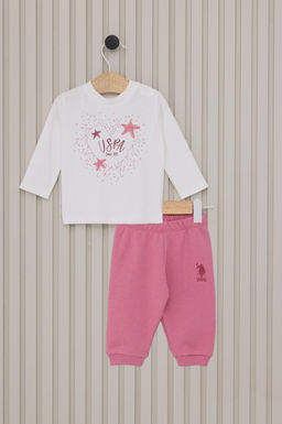 K_z Bebek Pembe 3l_ Pijama Tak_m_ Sepette S_rpriz _ndirim - U.s. polo assn фото 3