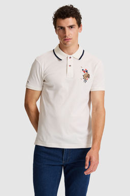 Erkek Beyaz Slim Fit Polo Yaka Basic TiЕГrt