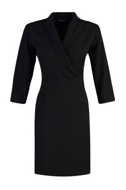 TRENDYOLMILLA Siyah A Kesim Ceket Yaka Mini Dokuma Elbise TWOAW23EL00384 фото 12
