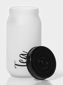 Банка для сыпучих продуктов Herevin Tea, 1 л, стекло, белая