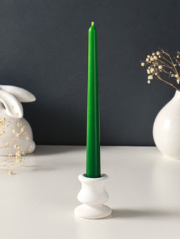 Набор свечей античных, 2.3×24.5 см, 5 ч, 55 г, 2 шт., тёмно-зелёный