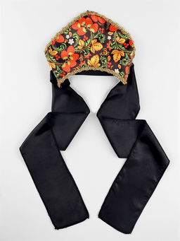 Кокошник карнавальный «Русские узоры», черный