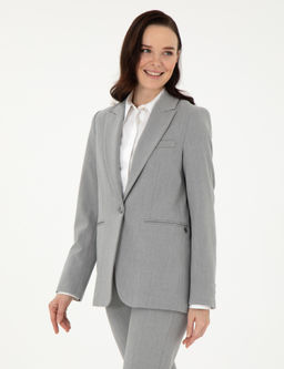 Gri Slim Fit Ceket