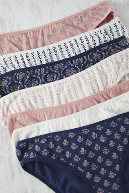 TRENDYOLMILLA Cok Renkli 7li Paket Pamuklu Sloganl? Klasik Orme Kulot THMAW25KU00030  фото 9