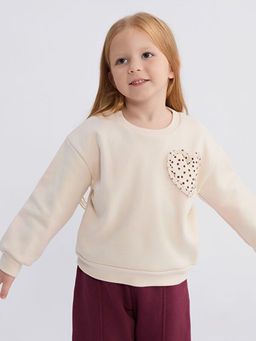 Bisiklet Yaka K?z ?ocuk Sweatshirt