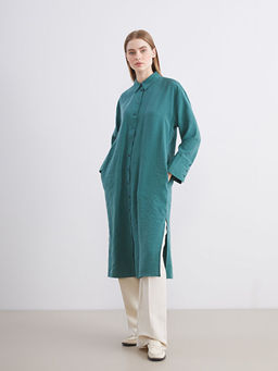 Oversize Modal Kar???ml? Kad?n G?mlek Tunik
