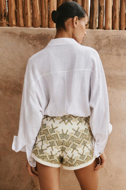 EMBROIDERED MIRROR BERMUDA SHORTS - Zara фото 4