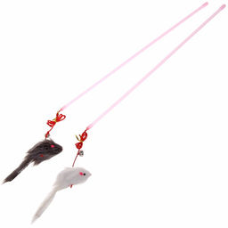 Цена за 3 шт. Игрушка для кошки на палочке "Поймай меня" 50*50см