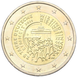 2 евро 2015 года F Германия 25 лет объединению Германии