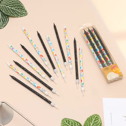 Свечи для торта Сердца, 12 шт., черные и белые - Страна карнавалия фото 2