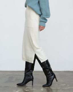 Юбка кашемировая 8024 бежевая