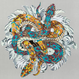 Кристальная (алмазная) мозаика ФРЕЯ ALBP-278 постер Сплетение 30 х 30 см