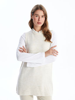 Kad?n F?rf?rl? Dik Yaka D?z Triko S?veter