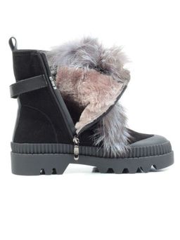 04-M20-5046 Ботинки зимние женские (натуральная замша, натуральный мех) - Фабричный китай фото 18