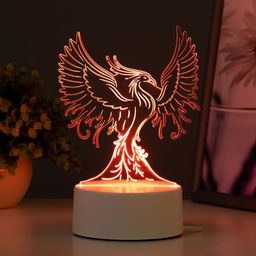 Светильник 3D RISALUX «Феникс», LED-ночник, RGB, от сети, 12×9.5×14.5 см