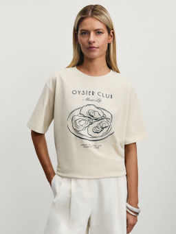 Футболка оверсайз с принтом / Zarina  фото 7